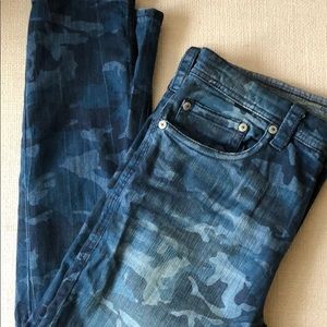 Dark blue camouflage pants